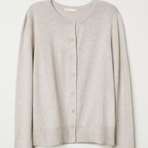 BNWT H&M Basic Cardigan Oatmeal/L